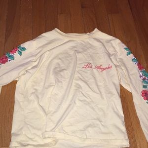Forever 21 yellow graphic sweater